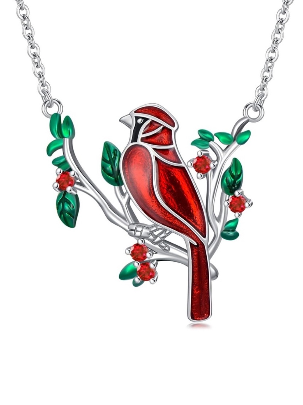 18k Cardinal Ruby Holly Branch
Fine Jewelry Necklace
